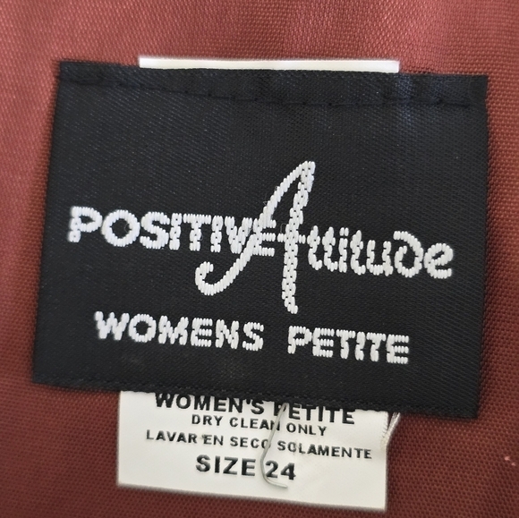 Positive Attitude Sleeveless Blouse Womens 24 Plus Brown Paisley Minimalist - Picture 10 of 10